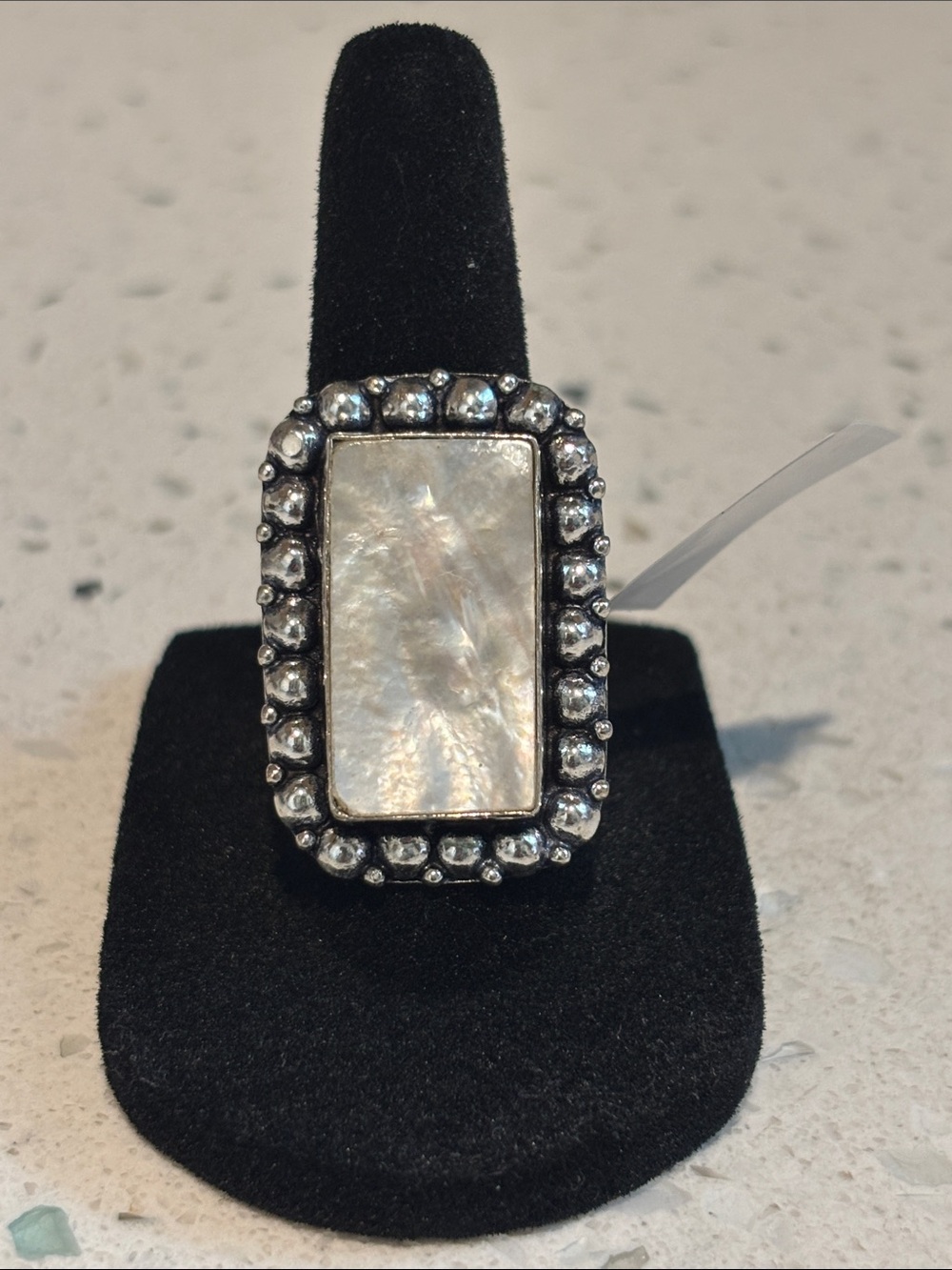 Mother of Pearl Gemstone Ring Size 7